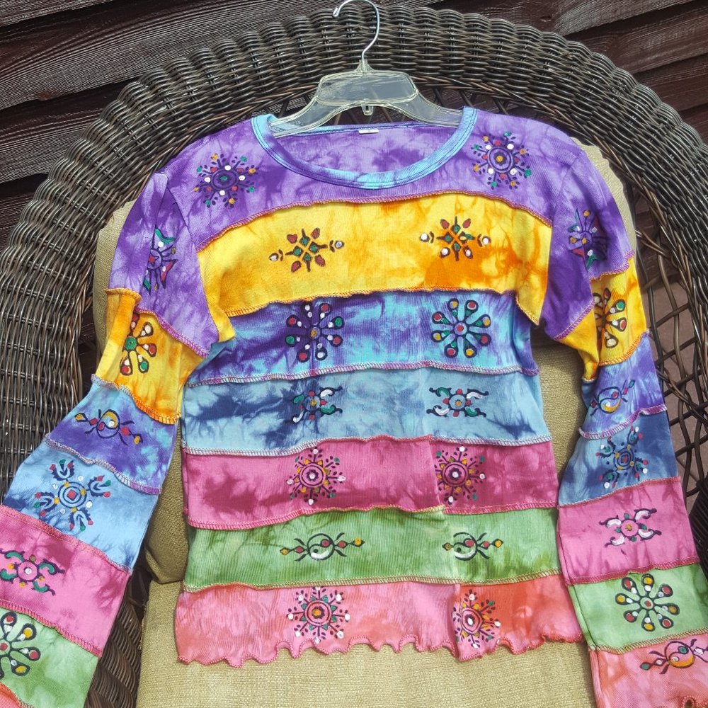 Long Sleeve Tie-dye top Large